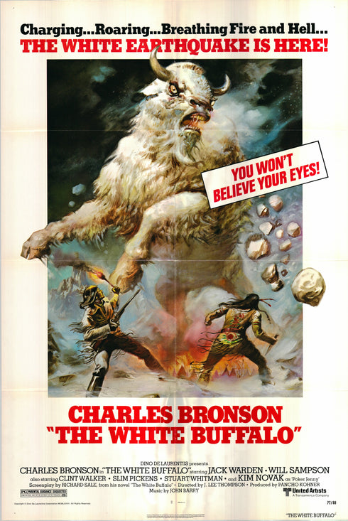 the white buffalo 1977 one sheet poster folded